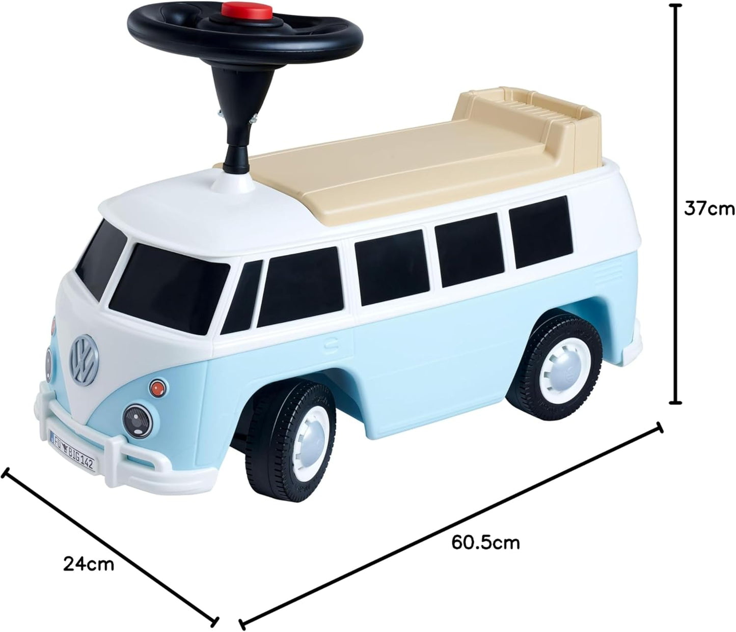 2-in-1 Rutschauto VW T1 mit Hupe