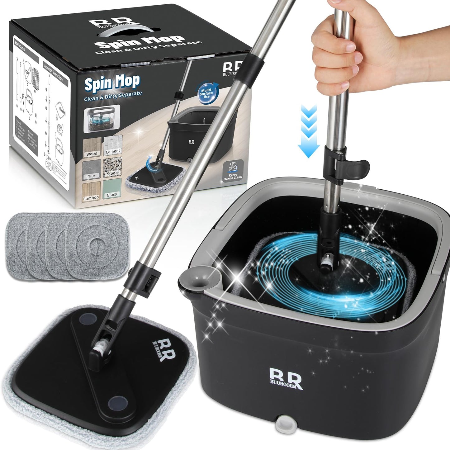 Spin-Mop mit Eimer Set
