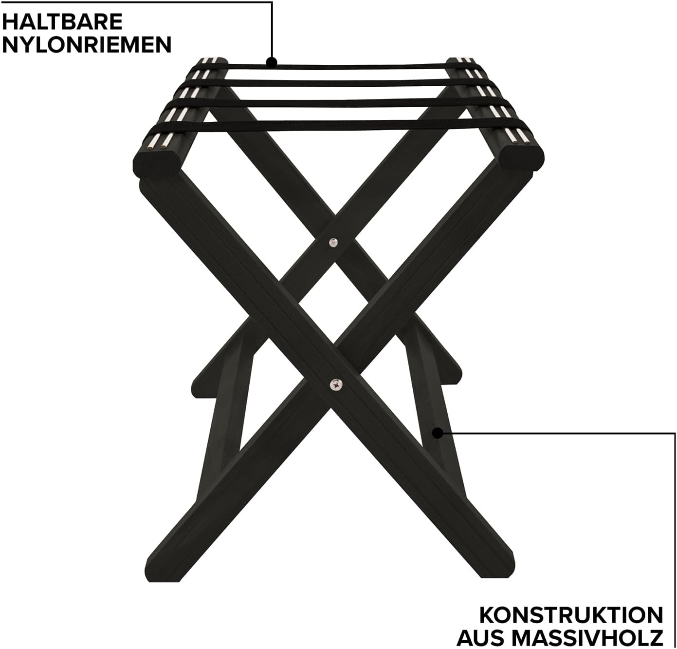 Kofferständer, Schwarz