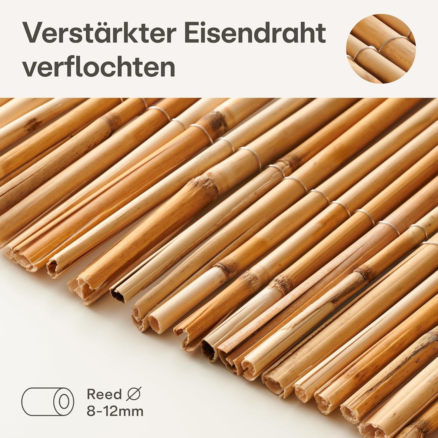 Schilfrohr Sichtschutzzaun für Balkon & Garten