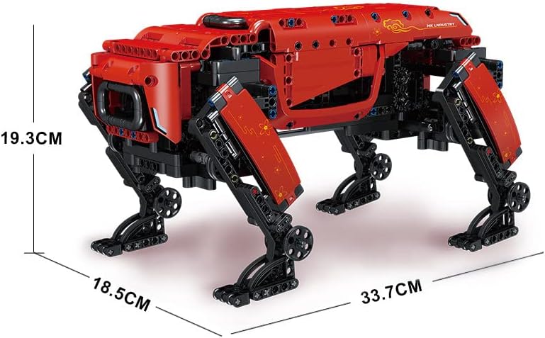 Roboter-Hundebausatz mit App-Steuerung, Roter Roboterhund