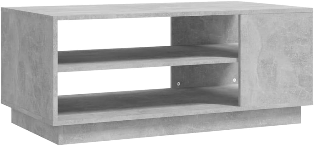 Couchtisch mit Stauraum, Betongrau 102 x 55 x 43 cm