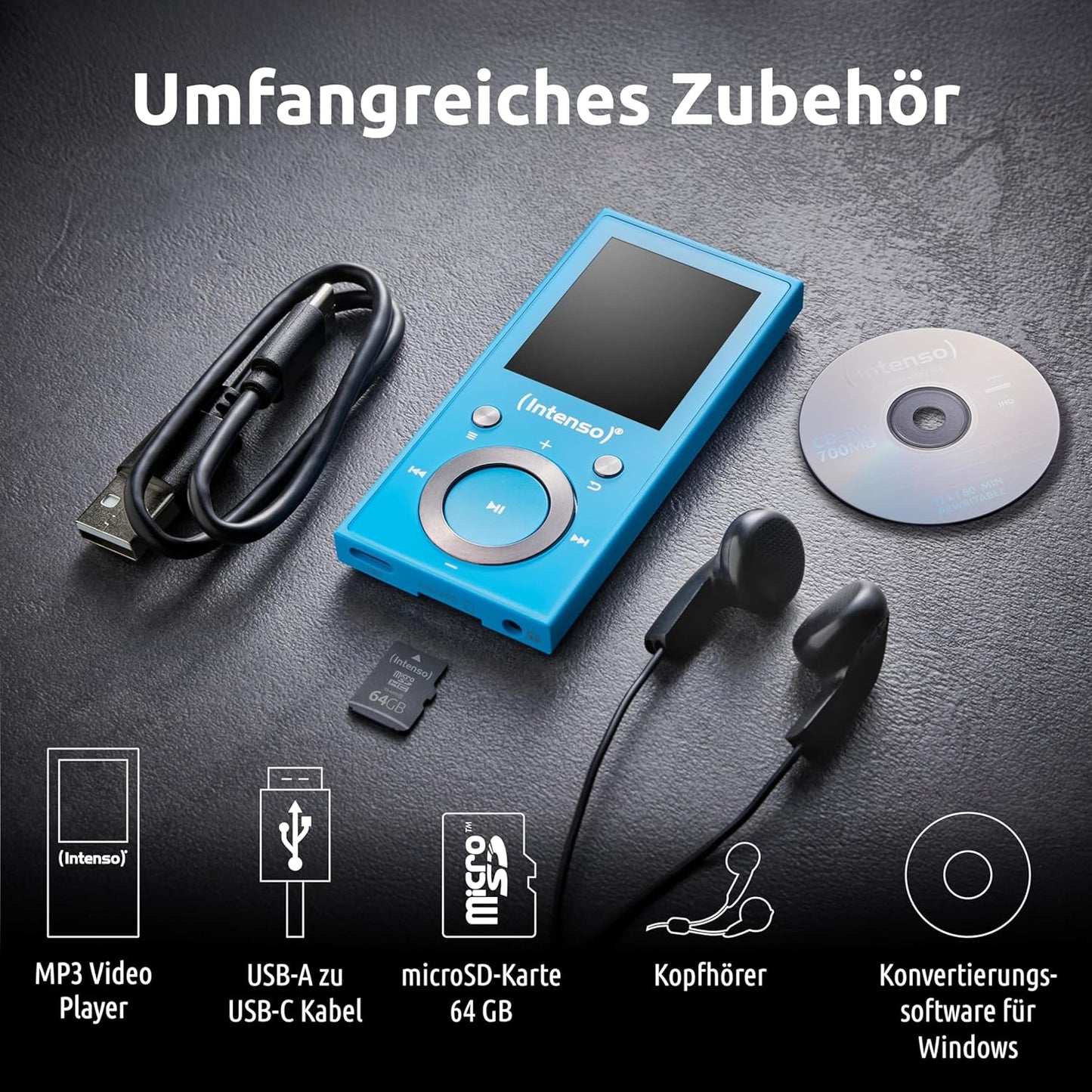 MP3-Videoplayer, blau