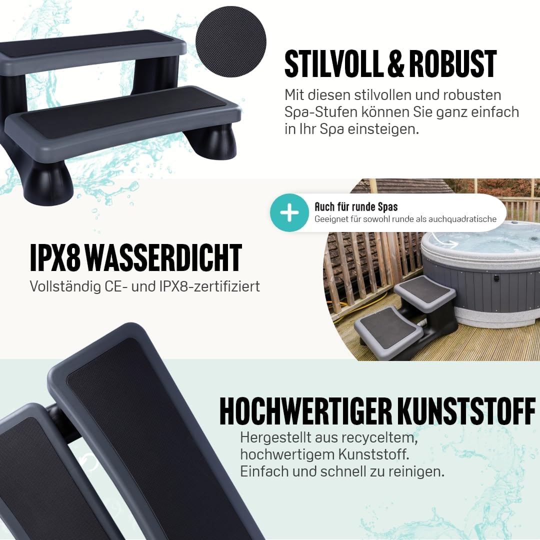 Whirlpool-Standtreppe mit 2 Stufen
