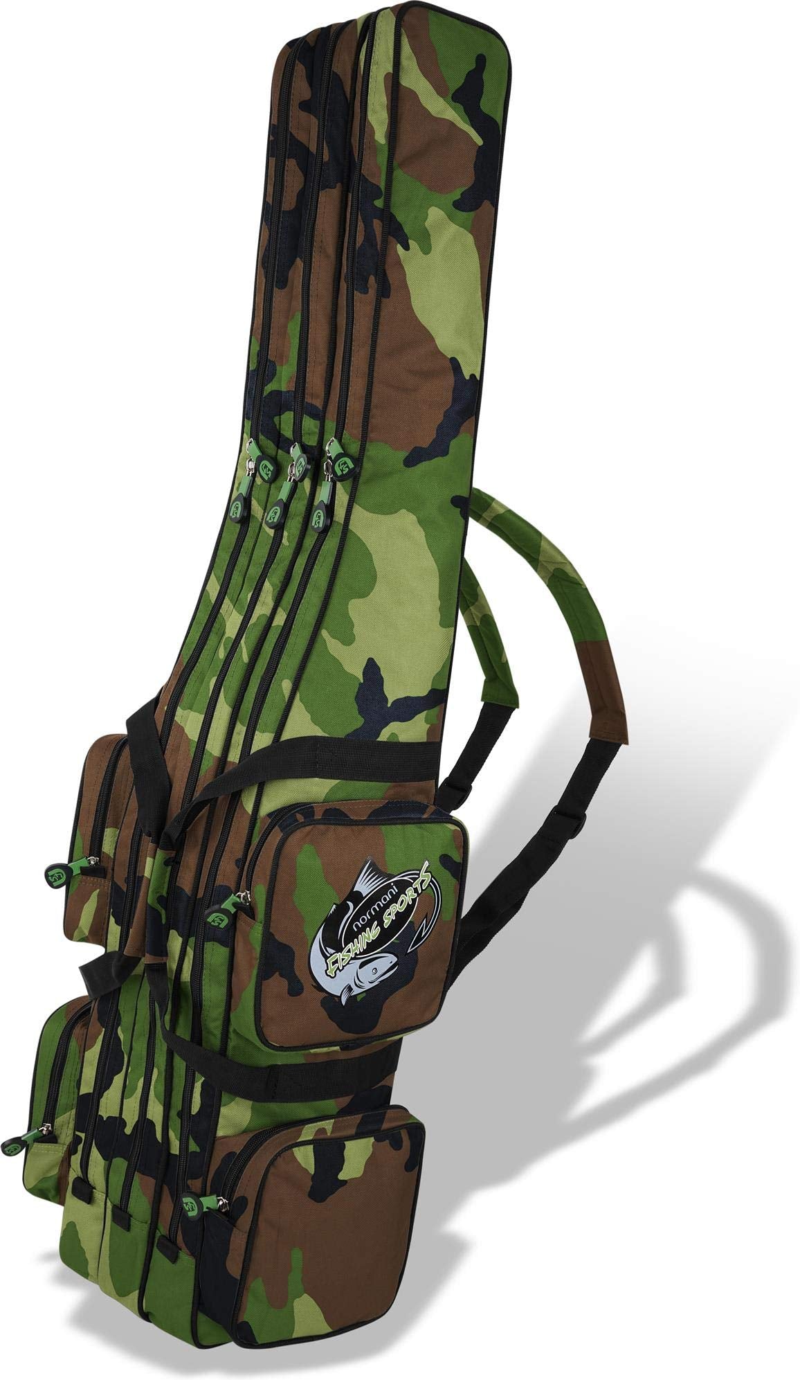 Rutentasche Rod Case mit 3 Ruten-Fächern, Wood-land 3 Innenfächer 150 cm