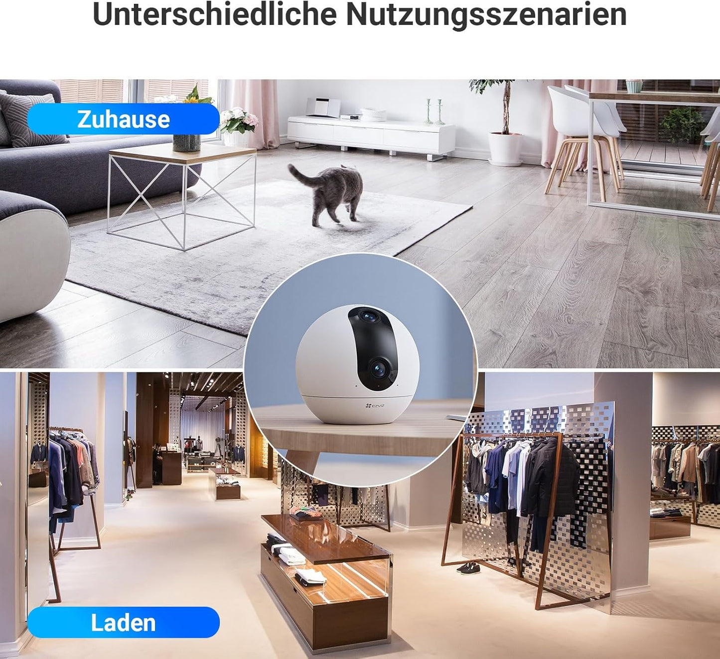 C60p Innenkamera mit 2K+ Dual-Lens und Personenerkennung, Duallens 2K+