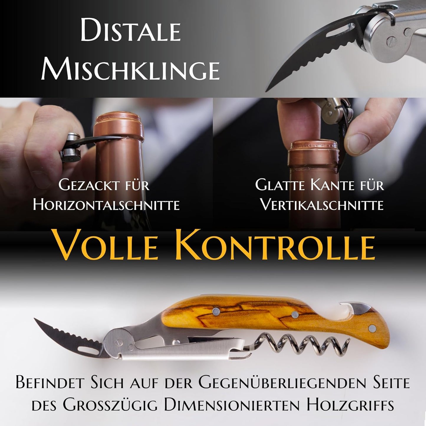 Kellnermesser aus Olivenholz