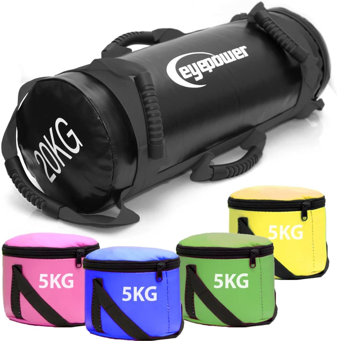 Power Bag mit Gewichte-Set, Schwarz