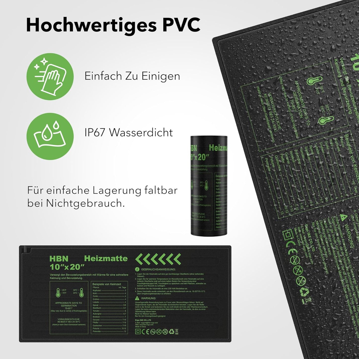 Pflanzen Heizmatte für Sämlinge und Samen, 1x Heizmatte