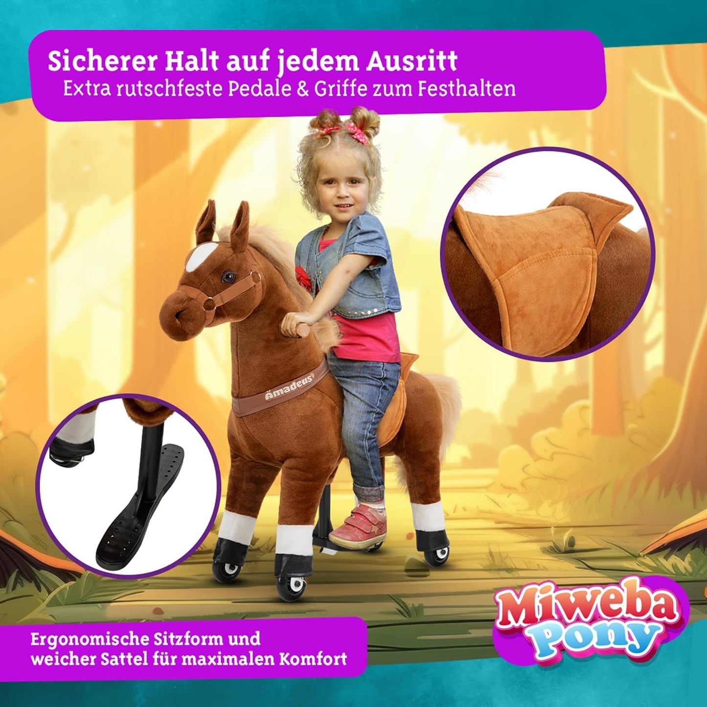 Reitpferd auf Rollen Amadeus, Small