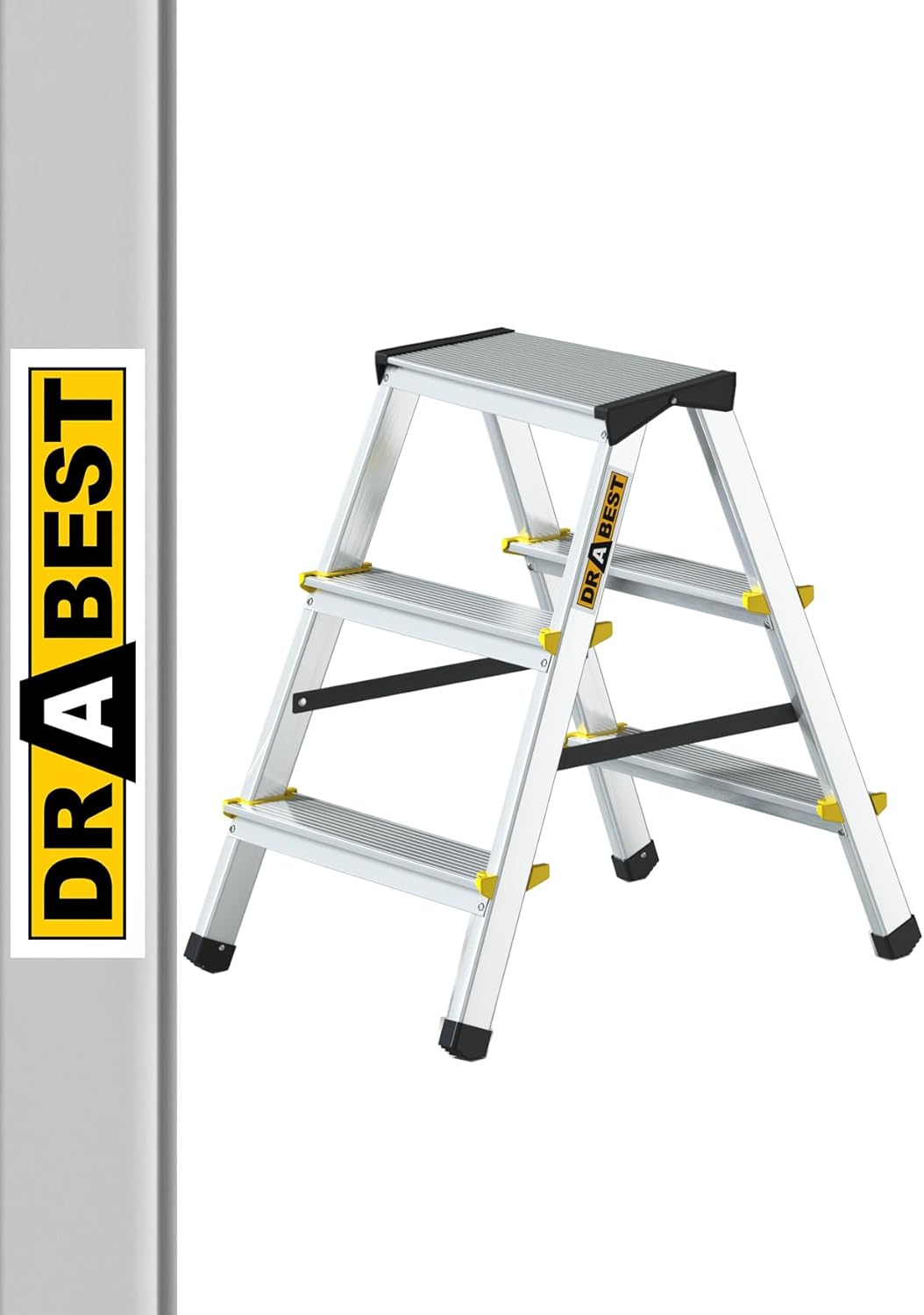 Klappleiter, 3 Stufen Aluminium