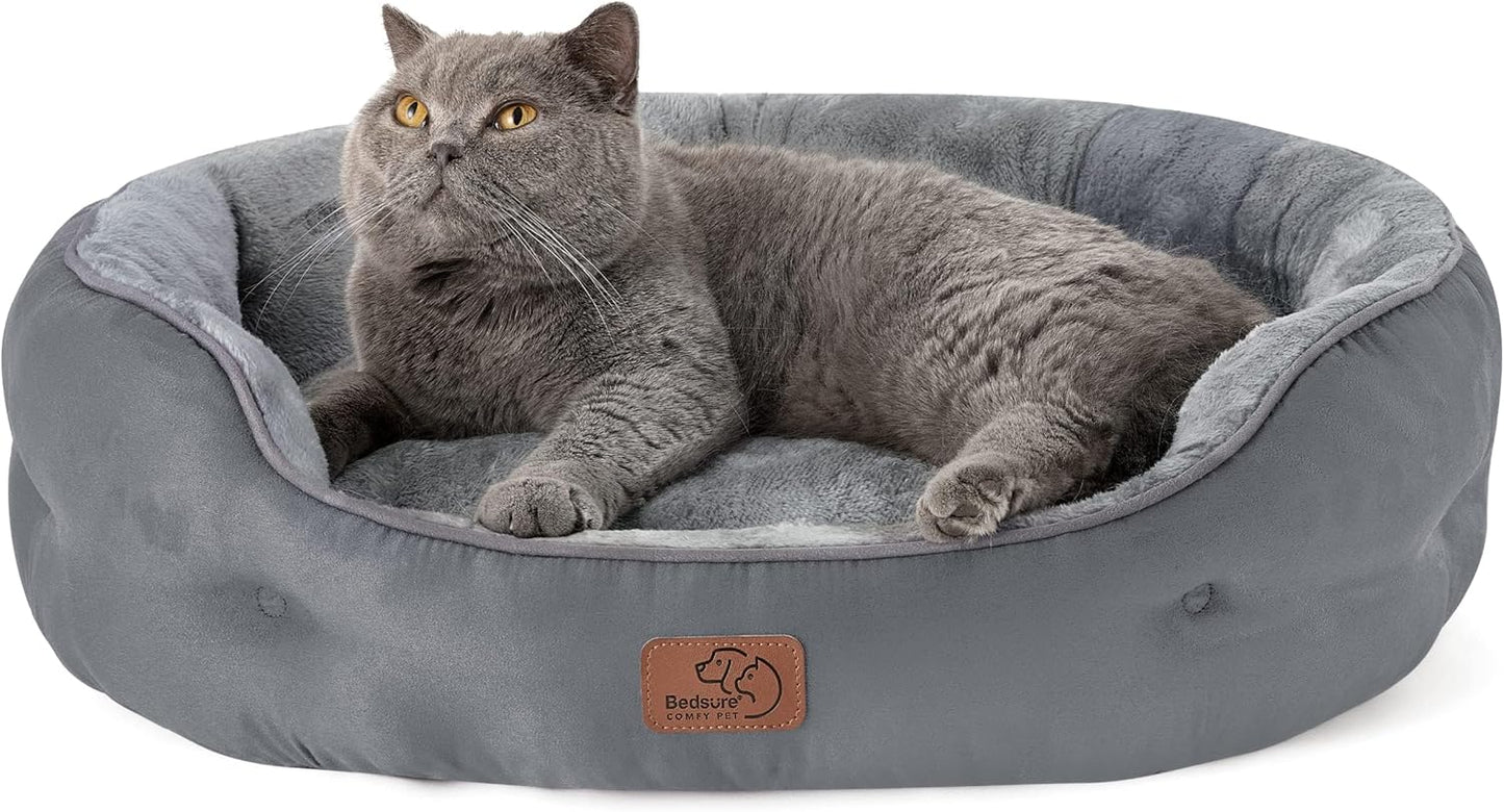 Katzenbett mit Wendekissen, Grau L 63 x B 53 x H 20 cm