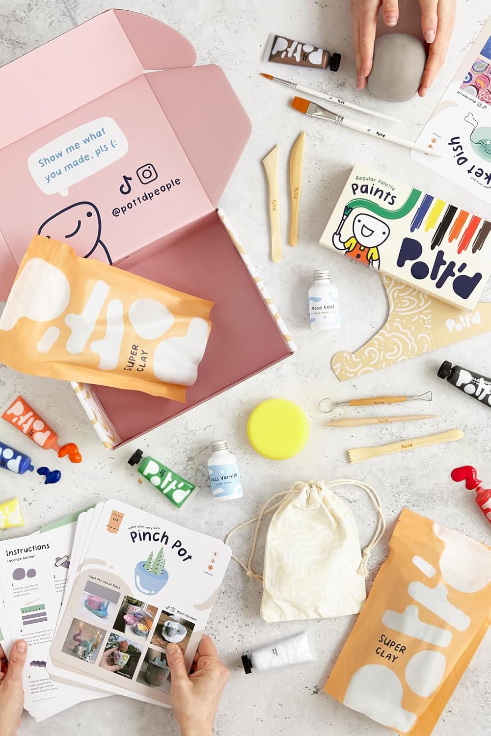 DIY Töpferset für Anfänger, Normale Farben