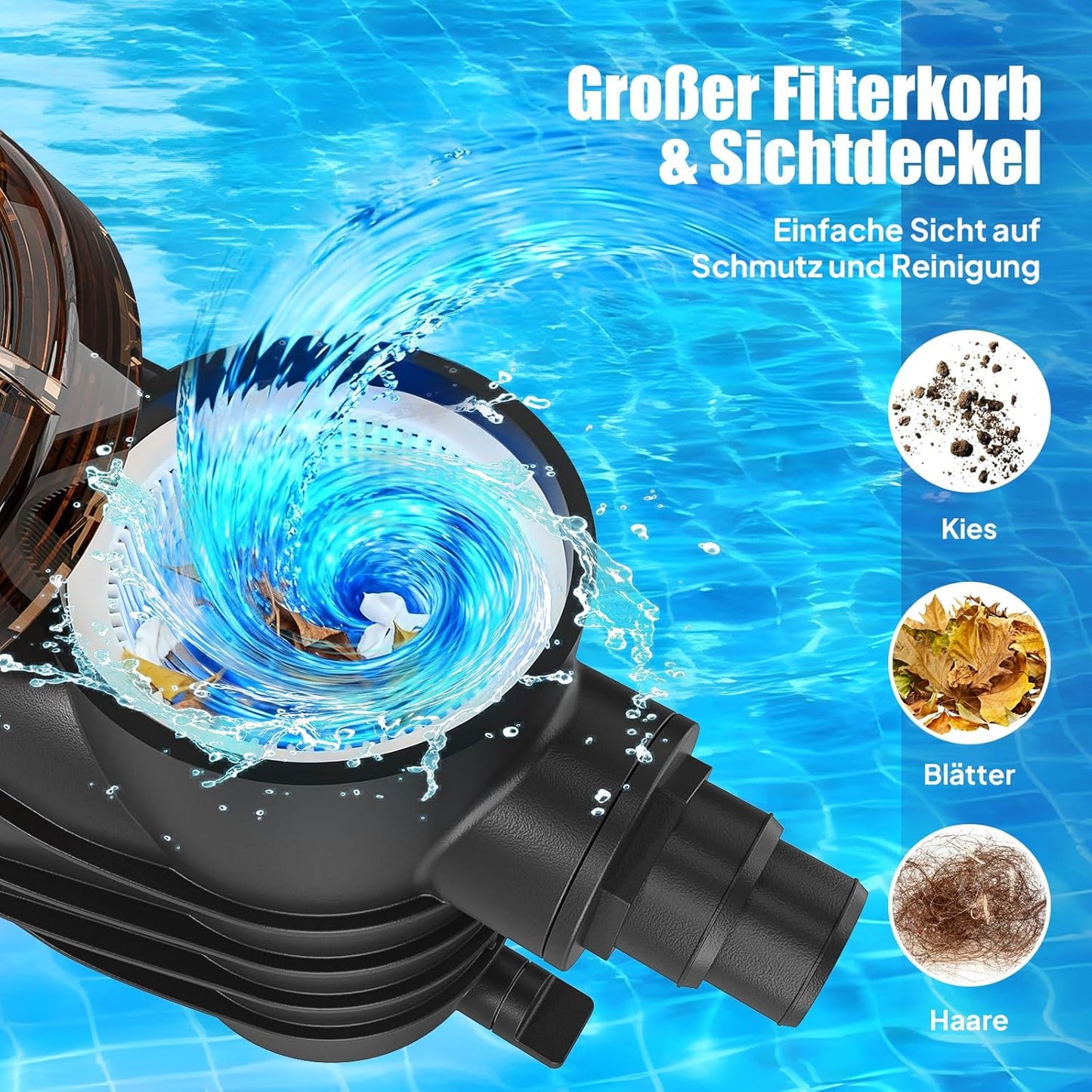 Energieeffiziente Poolpumpe, 7900 l/h