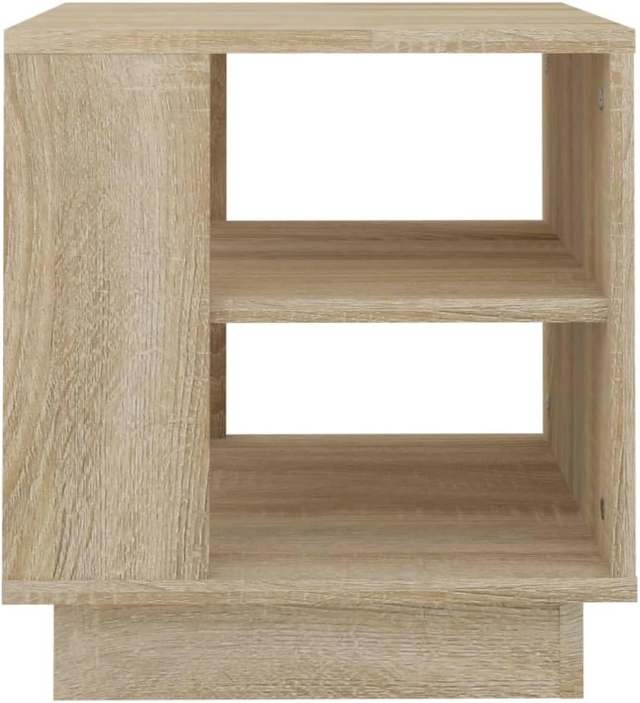 Couchtisch mit 2 Ablagen, Sonoma Eiche 40 cm x 40 cm x 43 cm