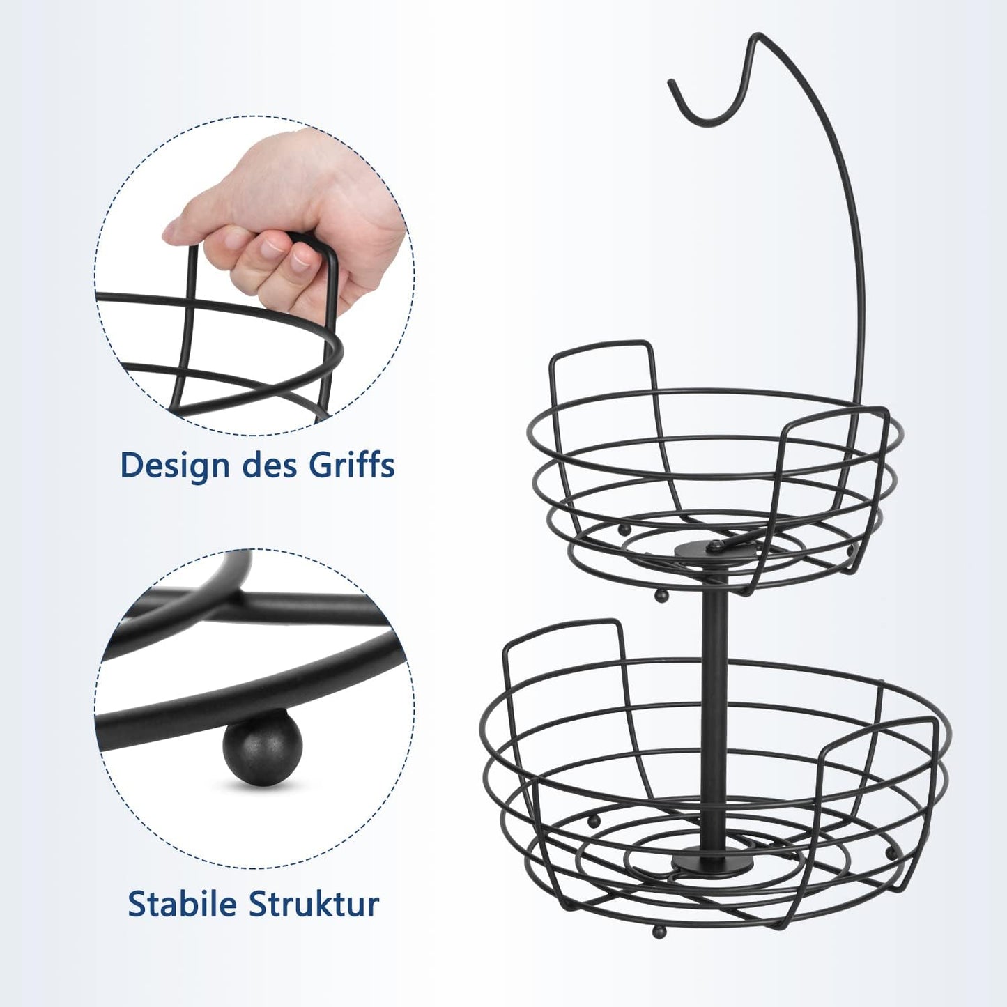 2-Stöckiger Obstkorb mit Obstständer