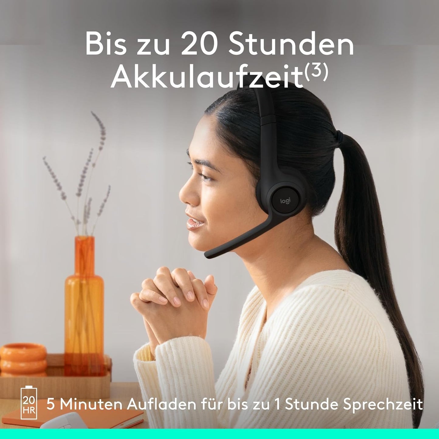 Zone 300 Bluetooth-Headset mit Mikrofon & Geräuschunterdrückung, Zone 300 Schwarz
