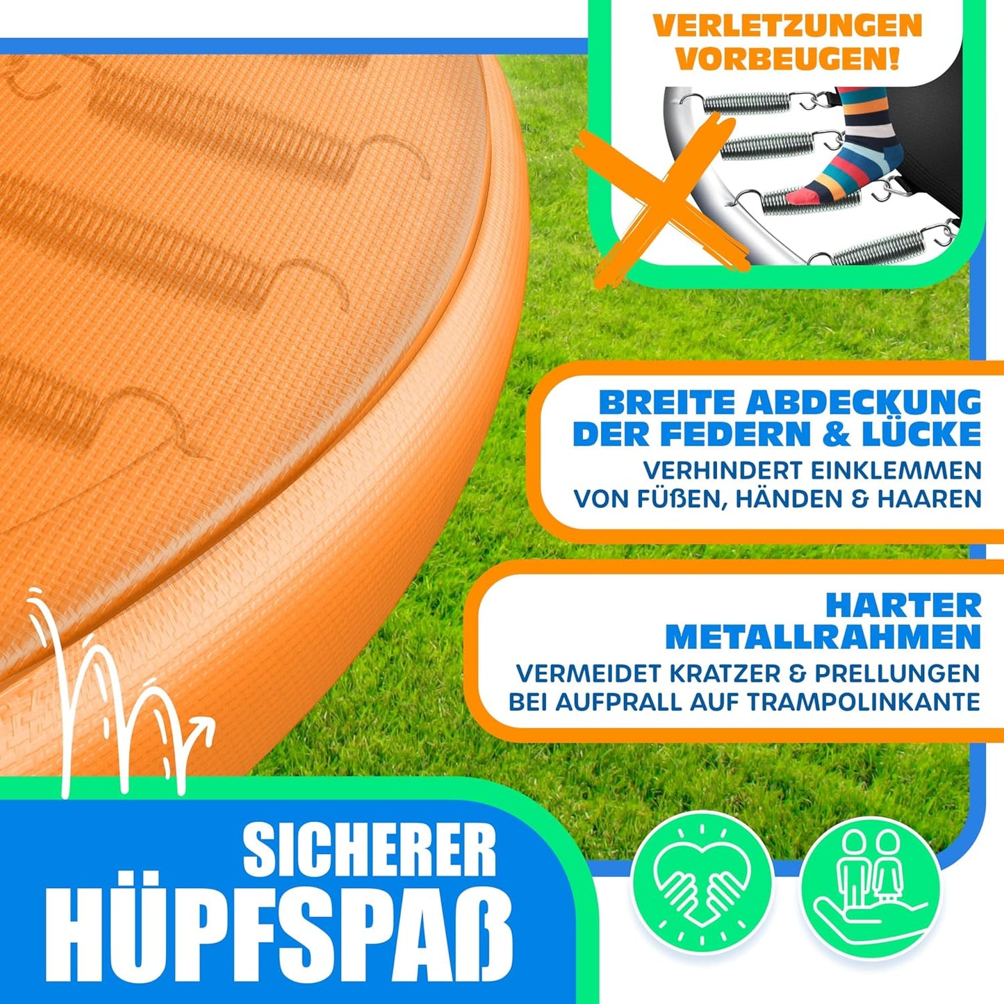 Trampolin Randabdeckung, Orange 366 cm