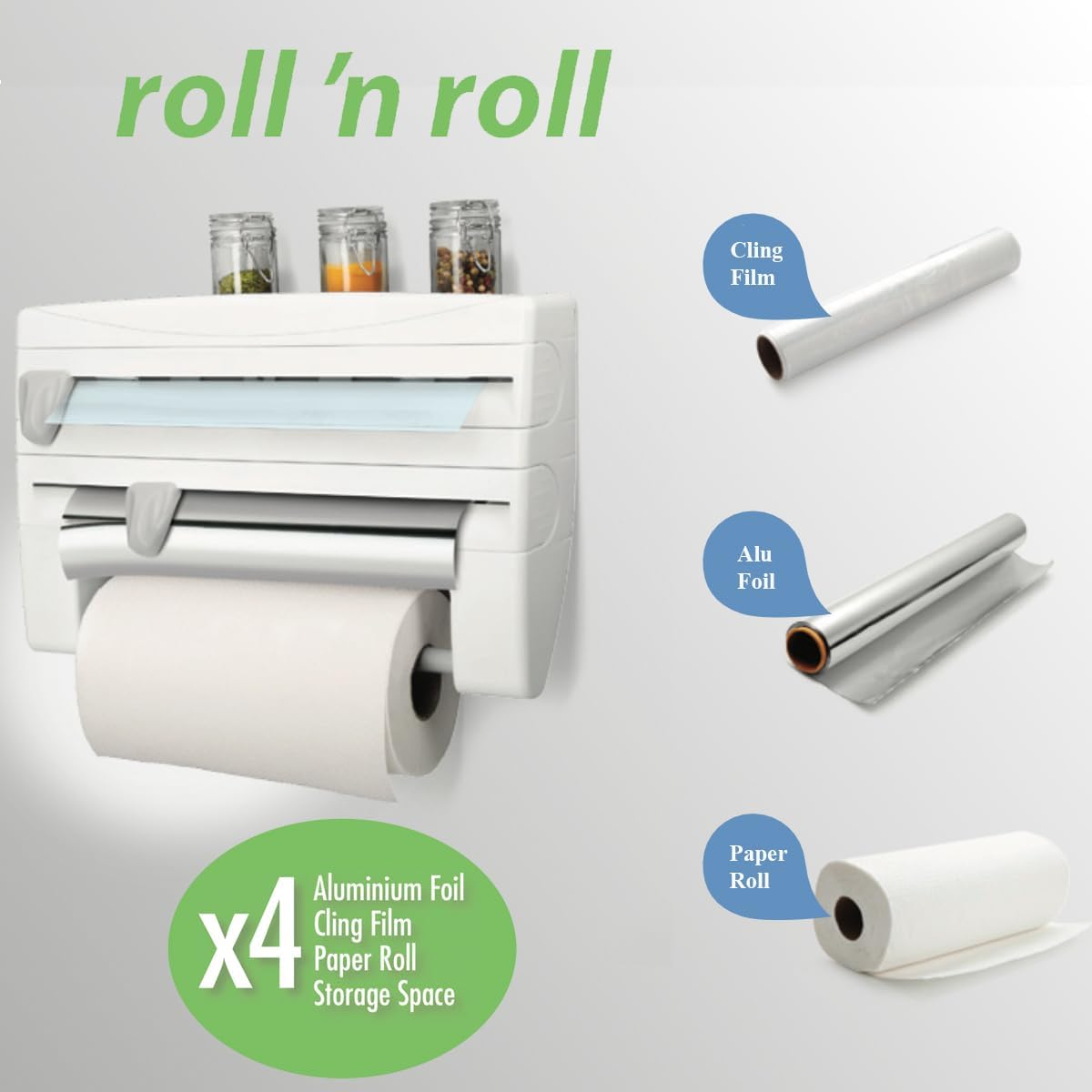 4-in-1 Küchenrollenhalter Roll-n-Roll