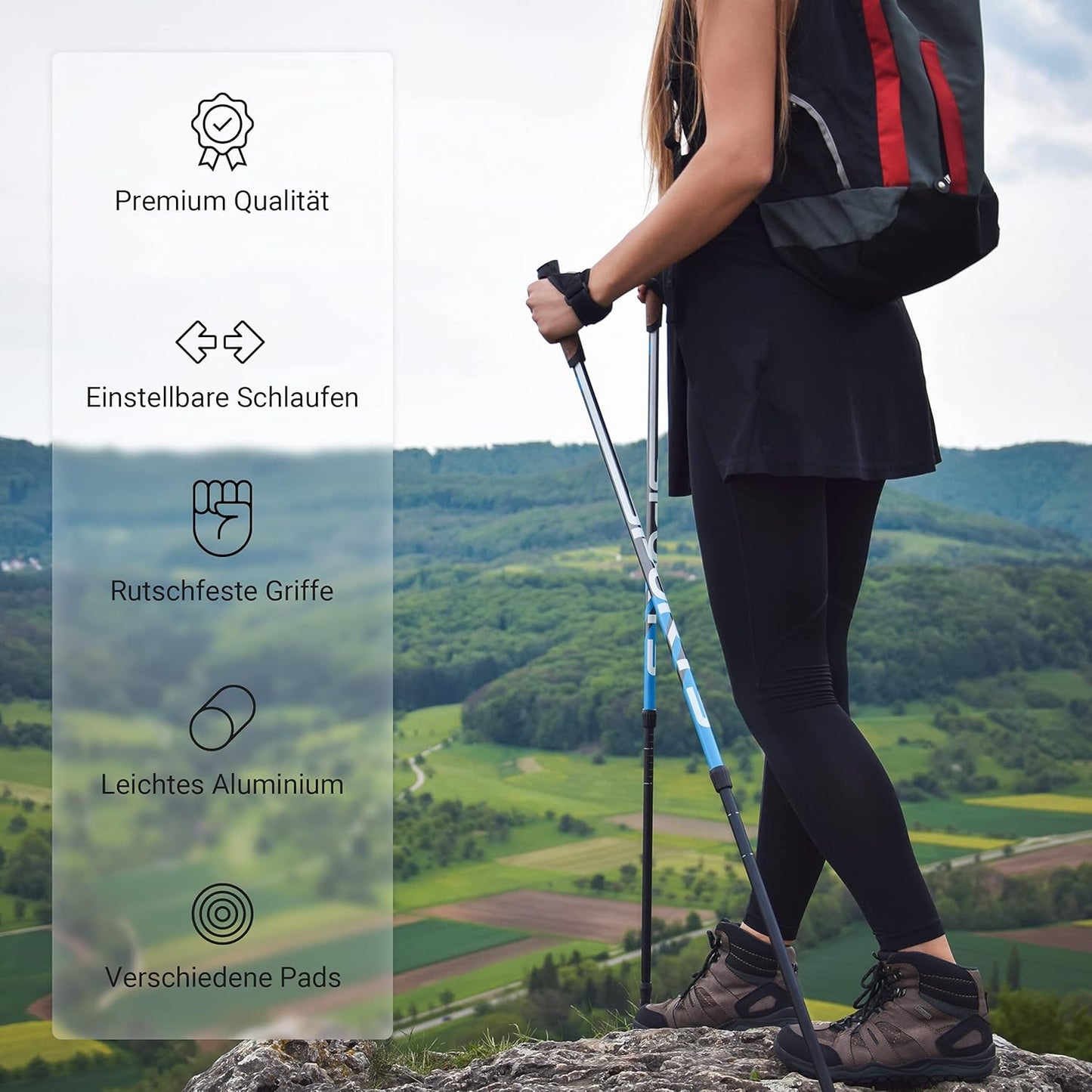 Nordic Walking Stöcke inkl. Tasche, inkl. Tasche