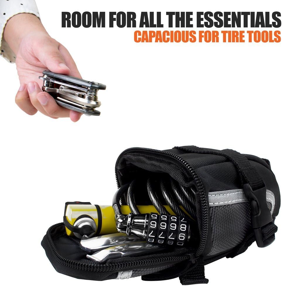 Velo-Satteltasche mit Riemenbefestigung, L