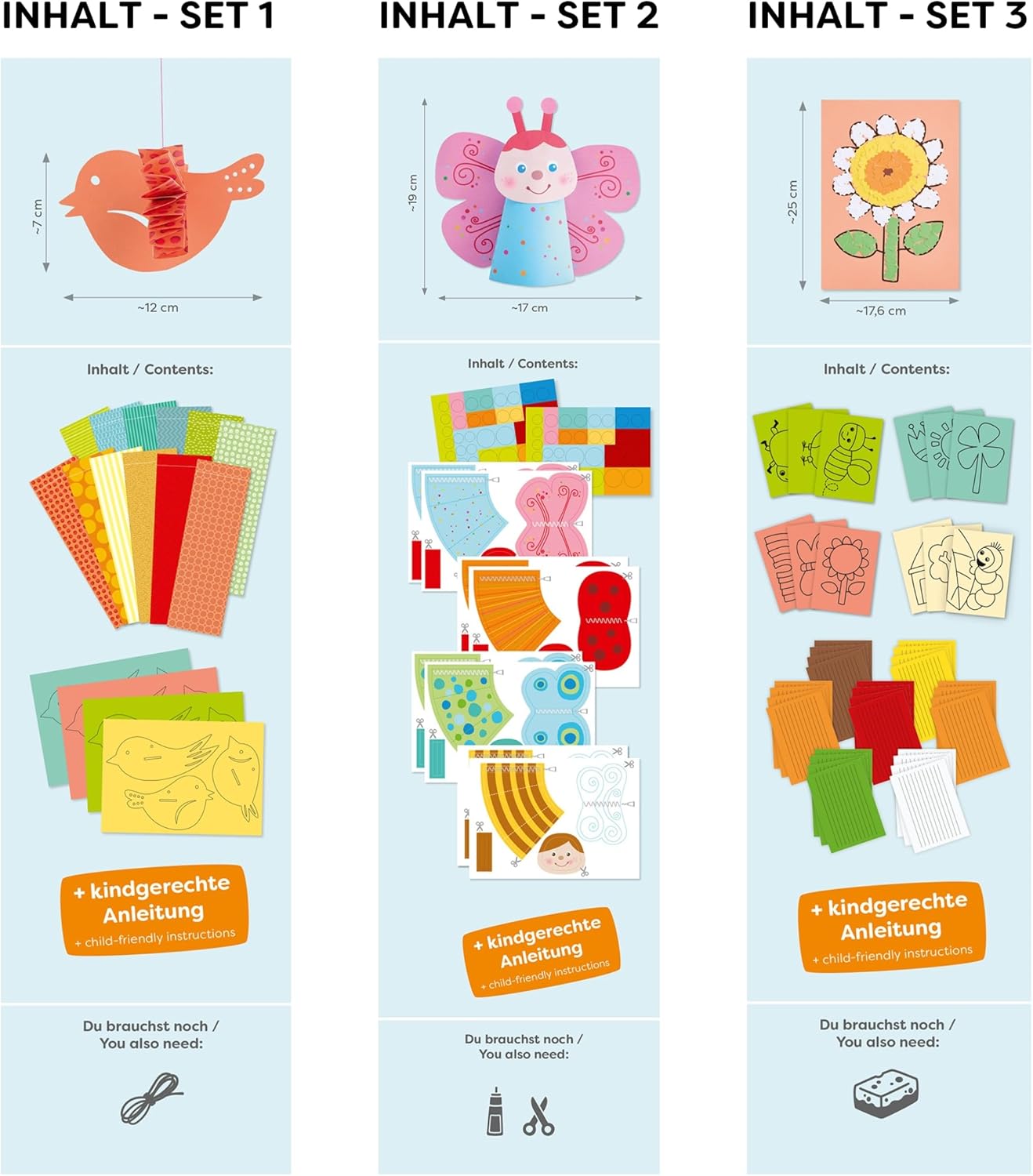 Frühlings-Bastelset für Kinder ab 3 Jahren
