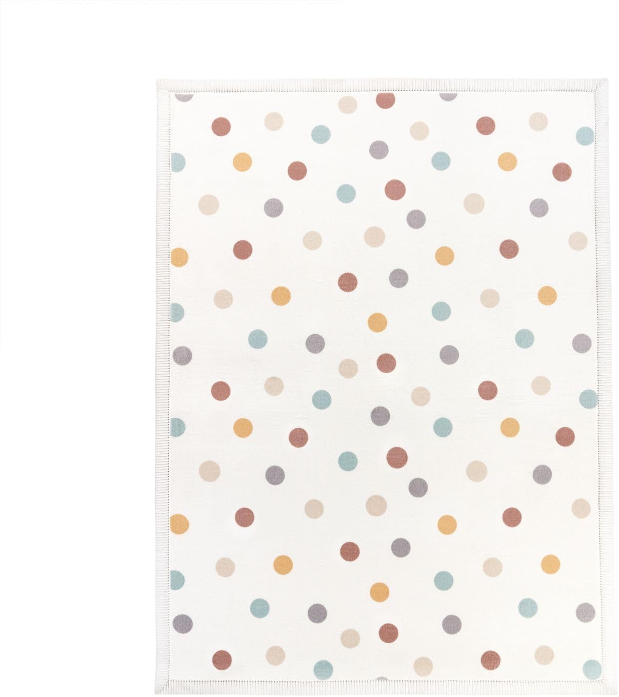 Waschbarer Krabbelmatte, 80x150 cm Rechteckig Blau Gelb Creme