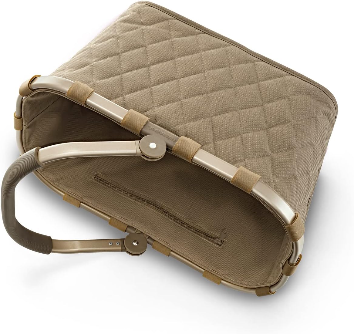 Carrybag - Einkaufskorb mit Innentasche, Rhombus Olive