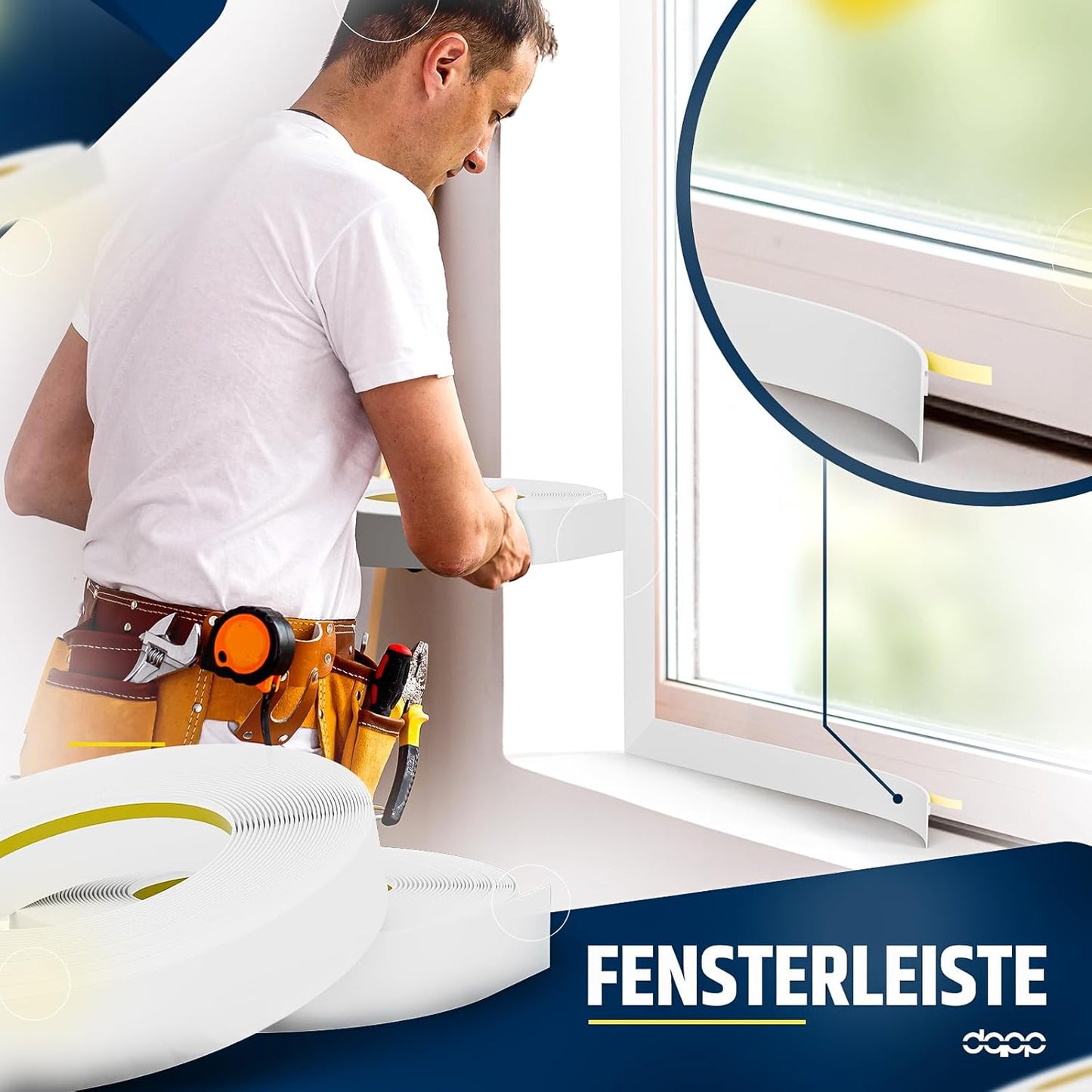 Fensterleisten Kunststoffprofile, 70mm 10m