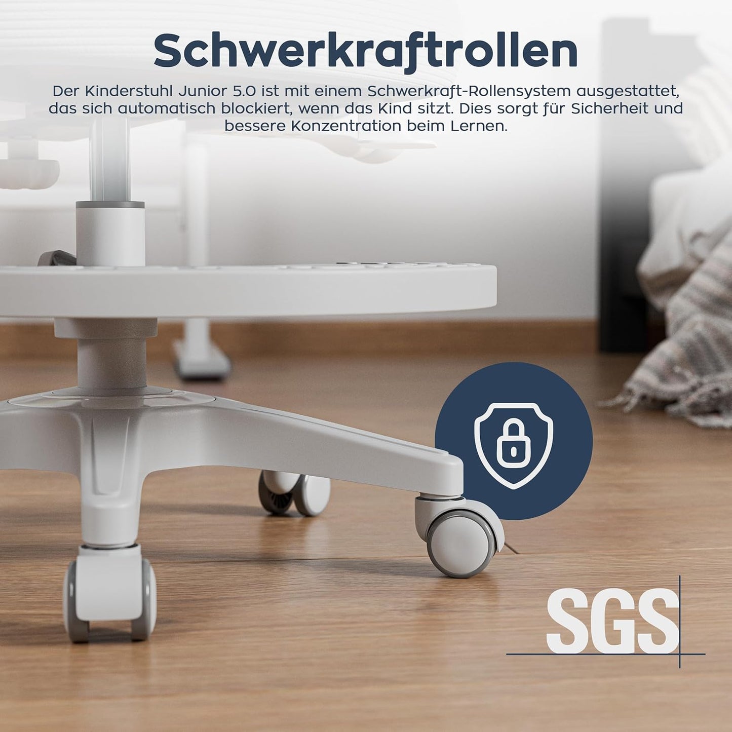Junior 5.0 ergonomischer Kinder-Schreibtischstuhl, Junior 5.0 Grau