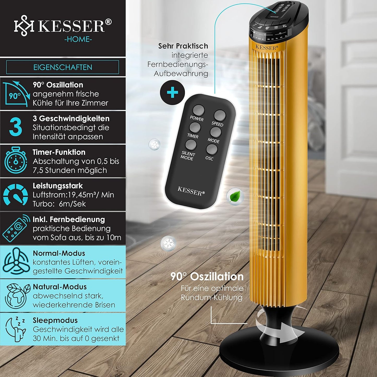 Turmventilator, Gold