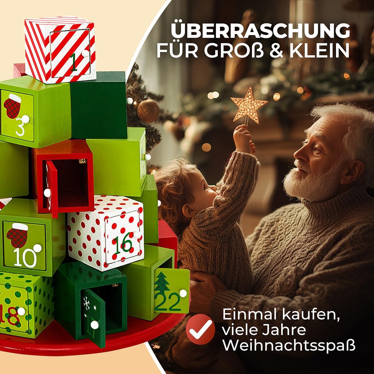 Adventskalender Geschenkberg zum Befüllen, Geschenkberg