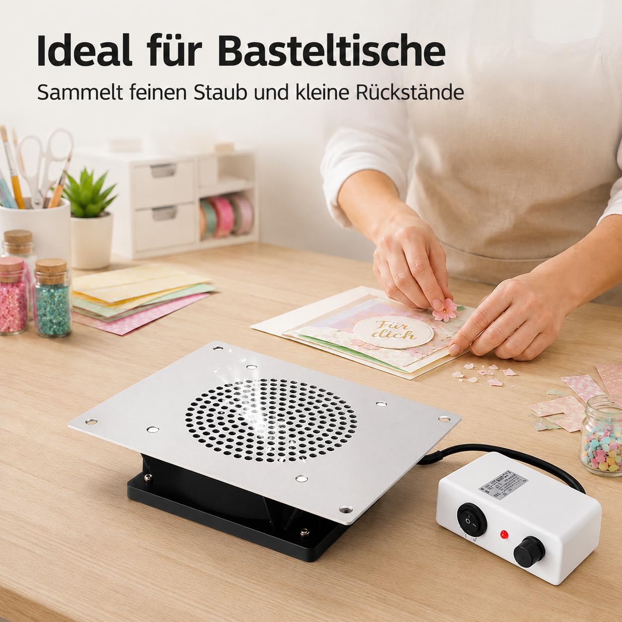 Nagelstaubsammler, Weiss/Schwarz