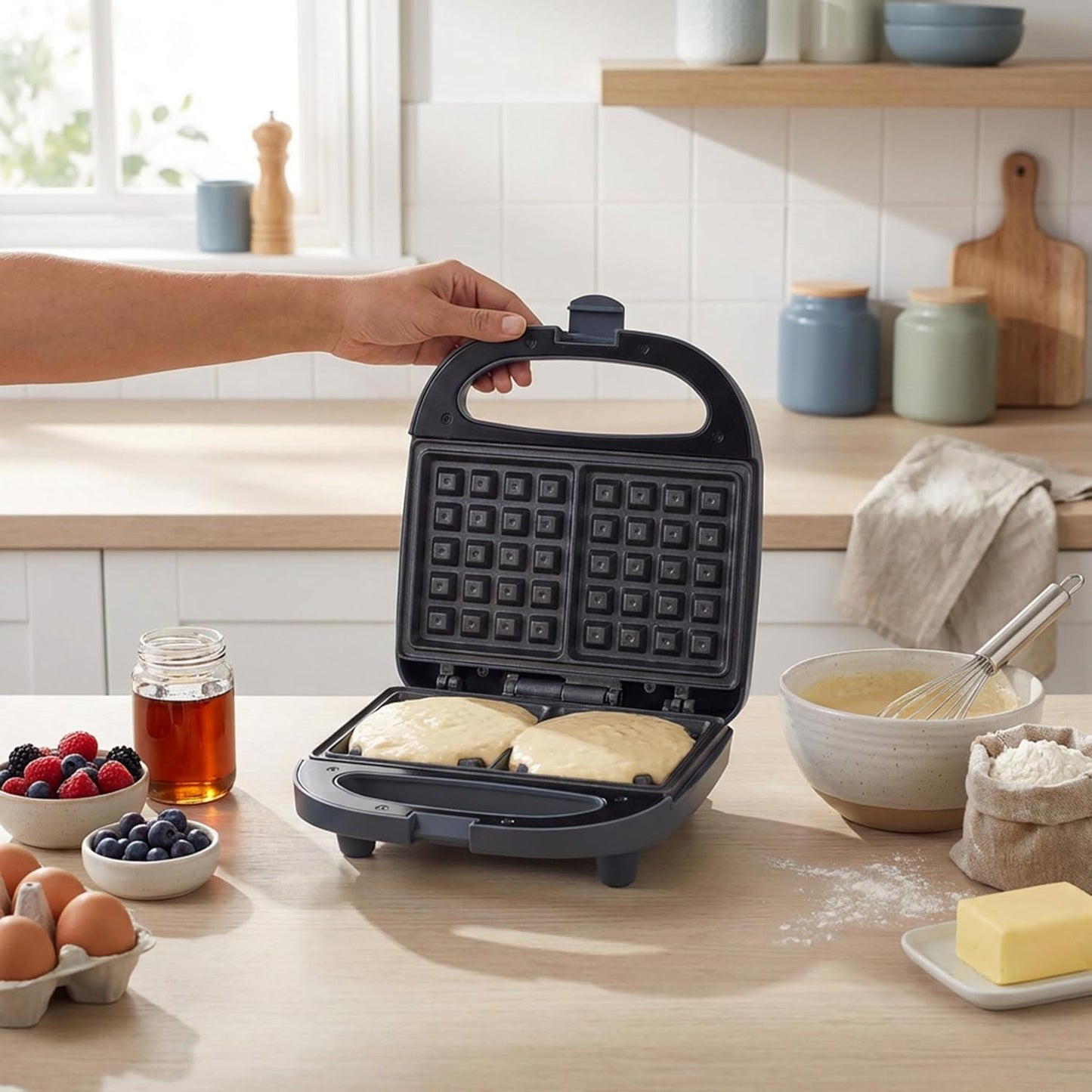 Mellow Waffeleisen mit Antihaftplatten