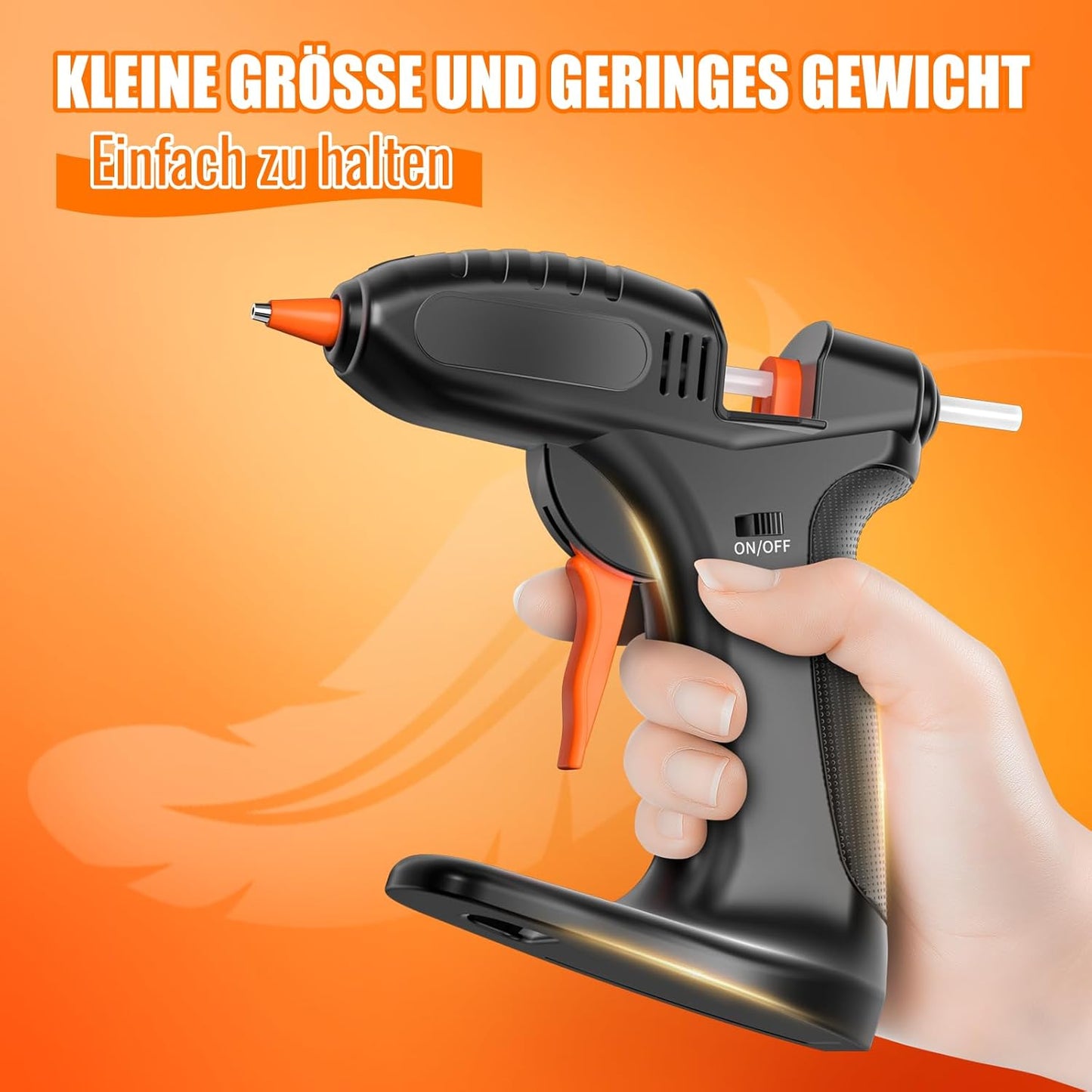 Kabellose Heissklebepistole RRQ-X inkl. 40 Klebestifte, 40stk