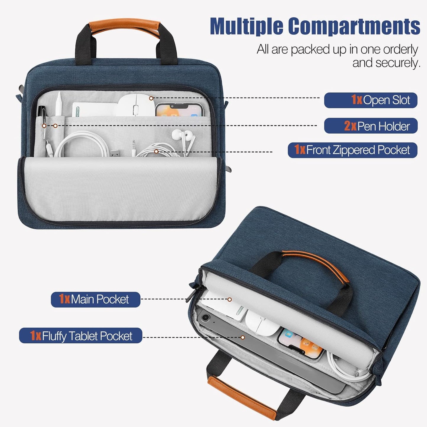 Tablet-Schutztasche mit Schultergurt (12.9 Zoll), 12.9 Indigo