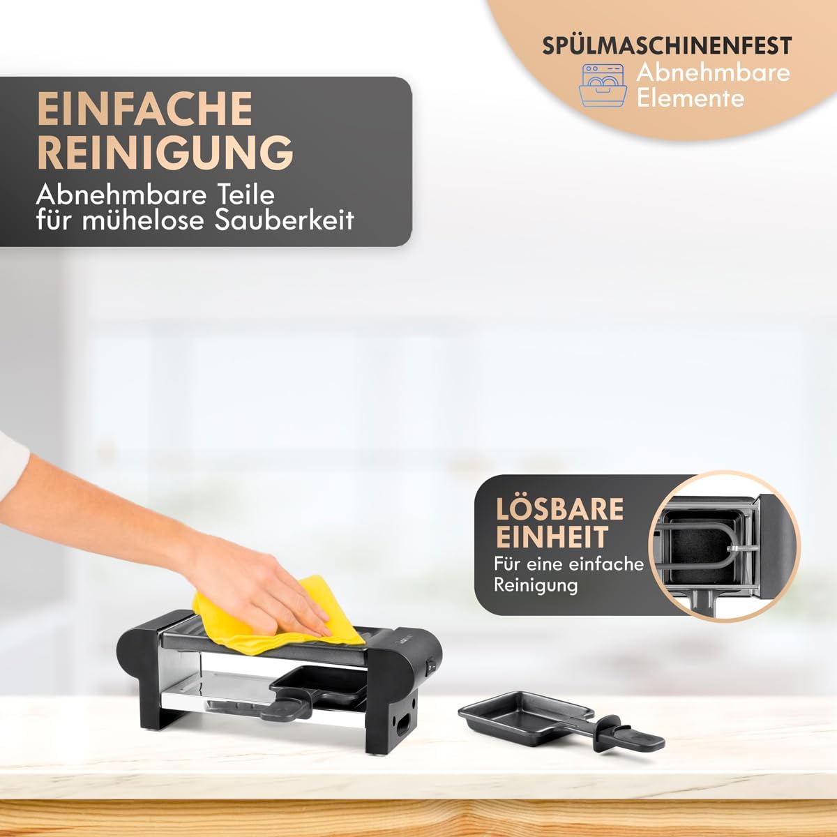 Mini-Raclette für 2 Personen