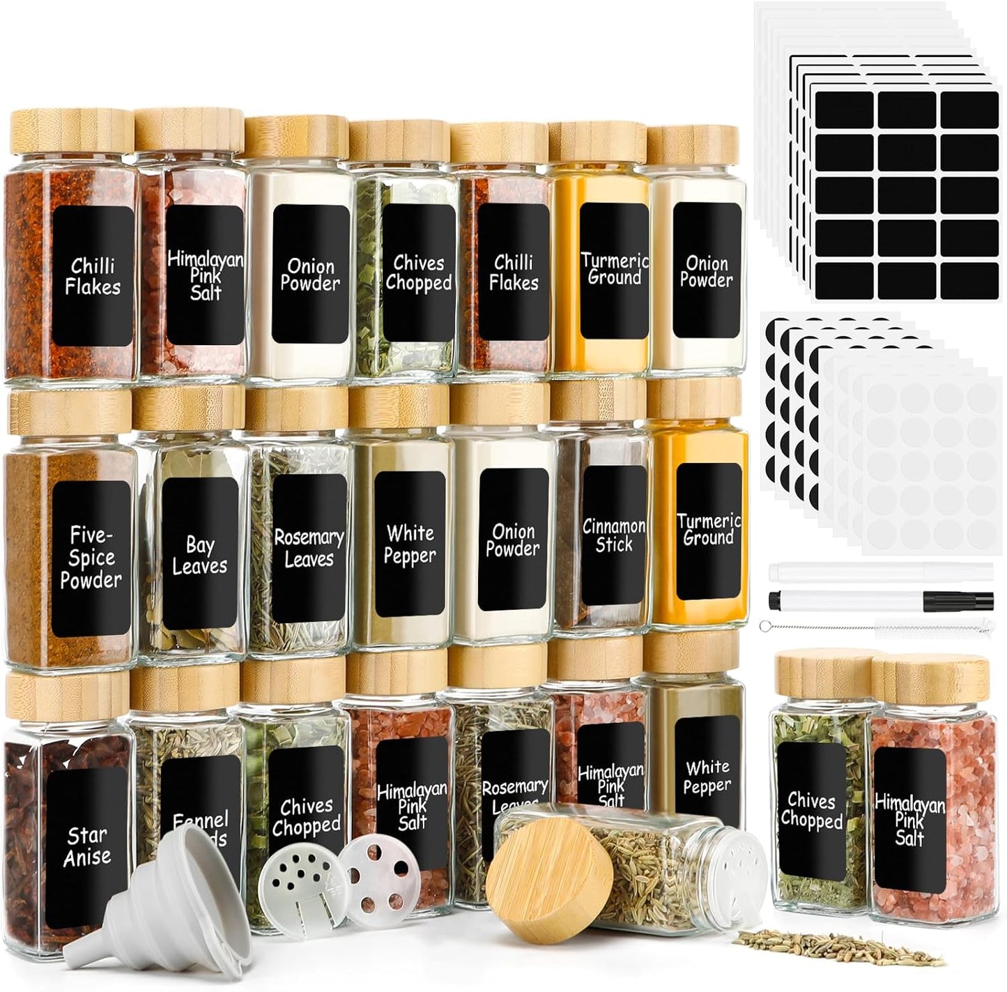 24-teiliges Gewürzgläser Set