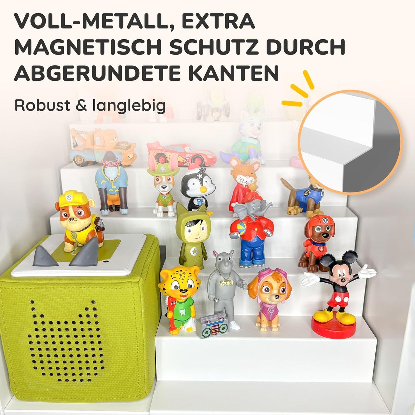 Magnetisches Toniebox-Regal für Kallax (50+ Figuren), Aussparung Links
