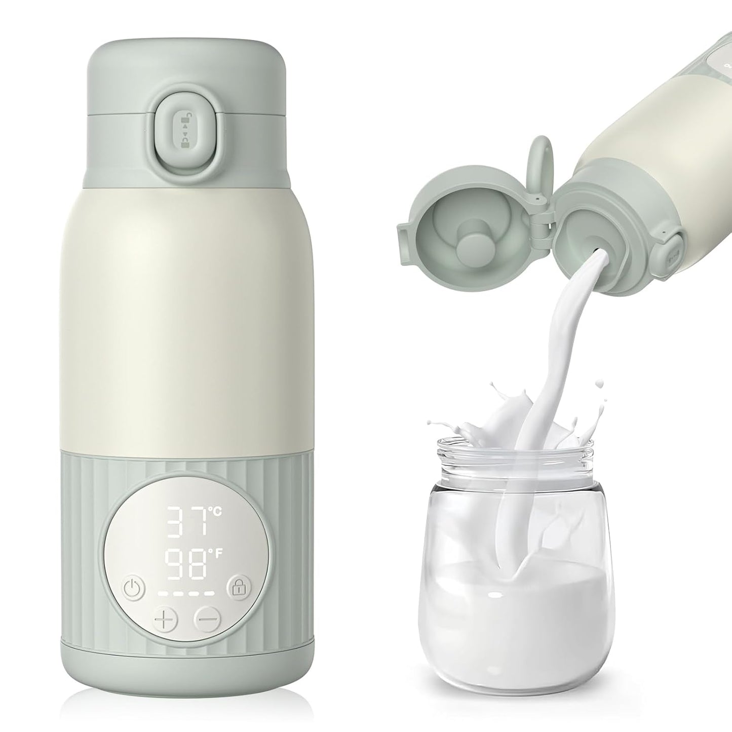 Tragbarer Baby Flaschenwärmer, Grau