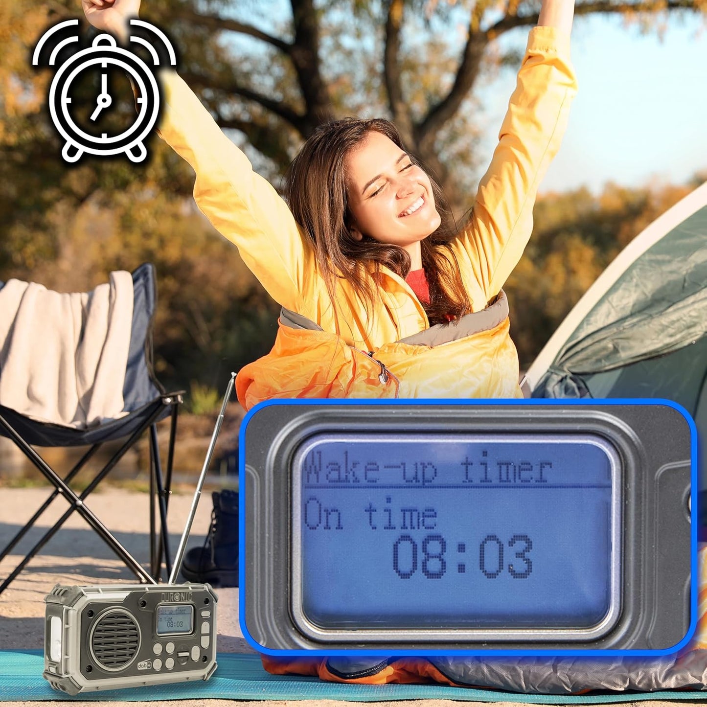 SDAB1  Solar-Notfallradio mit Kurbel und Powerbank, SDAB1