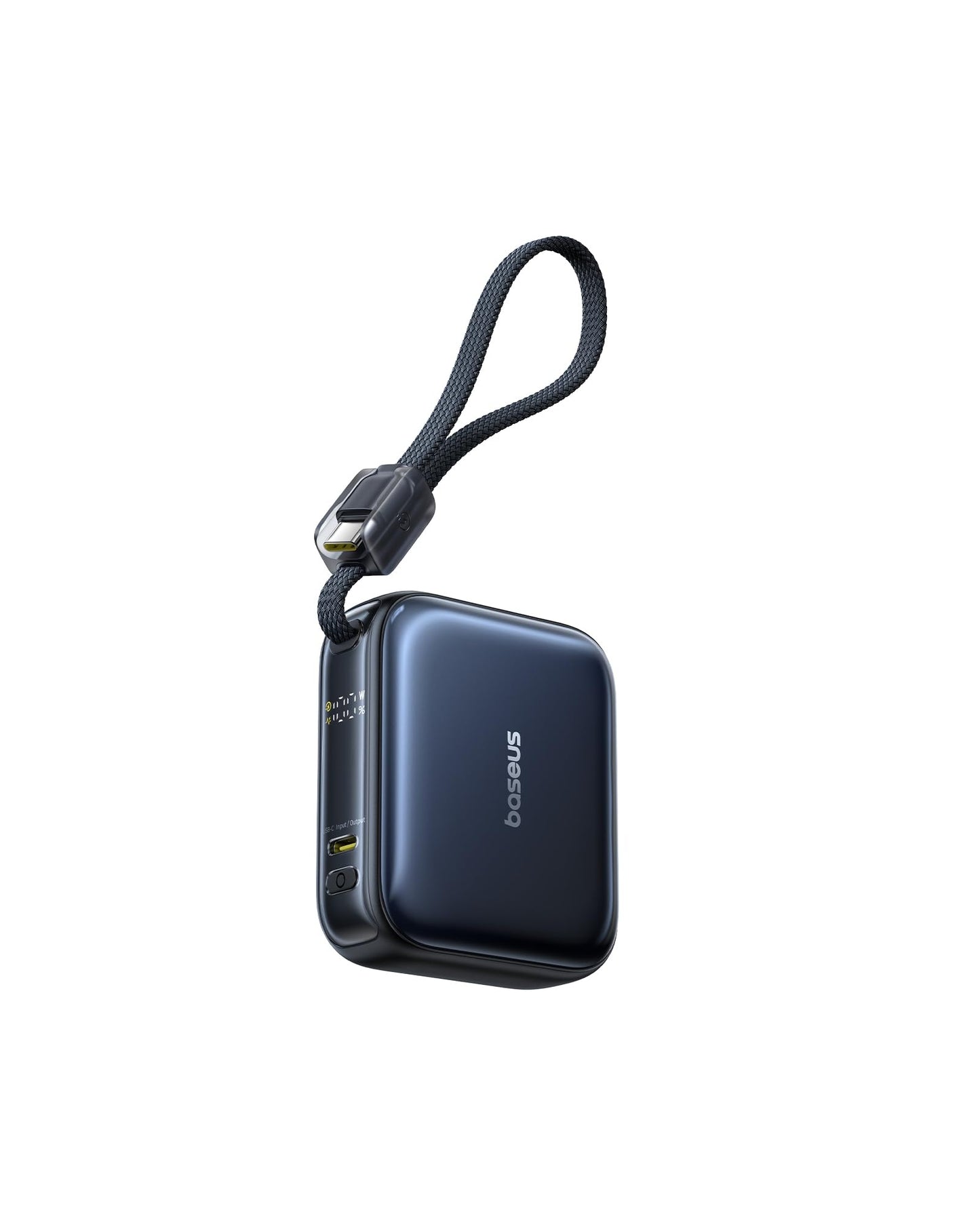 AC22 Mini Powerbank mit integriertem USB-C Kabel, Dunkelblau