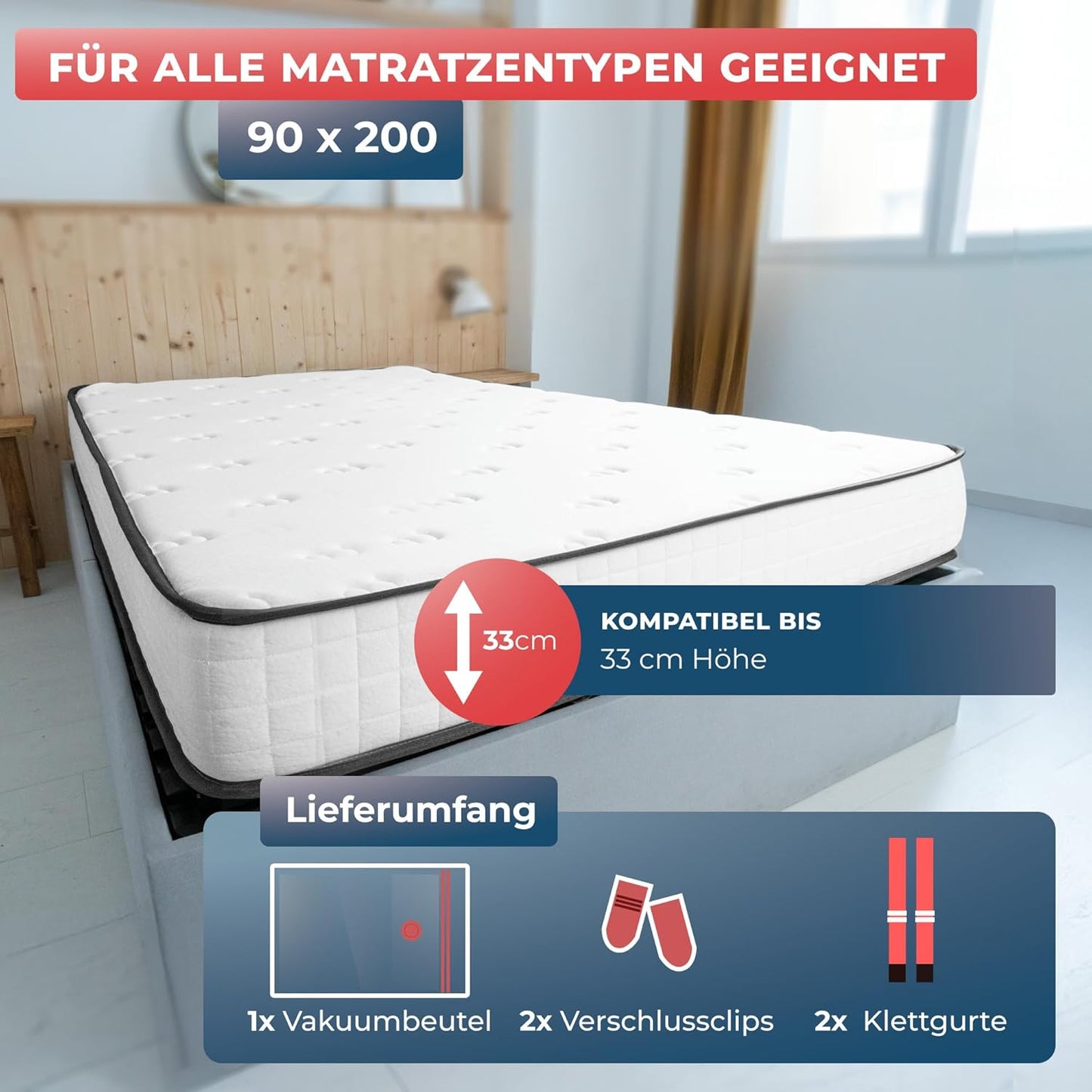 Vakuumbeutel für Matratzen, 90 x 200
