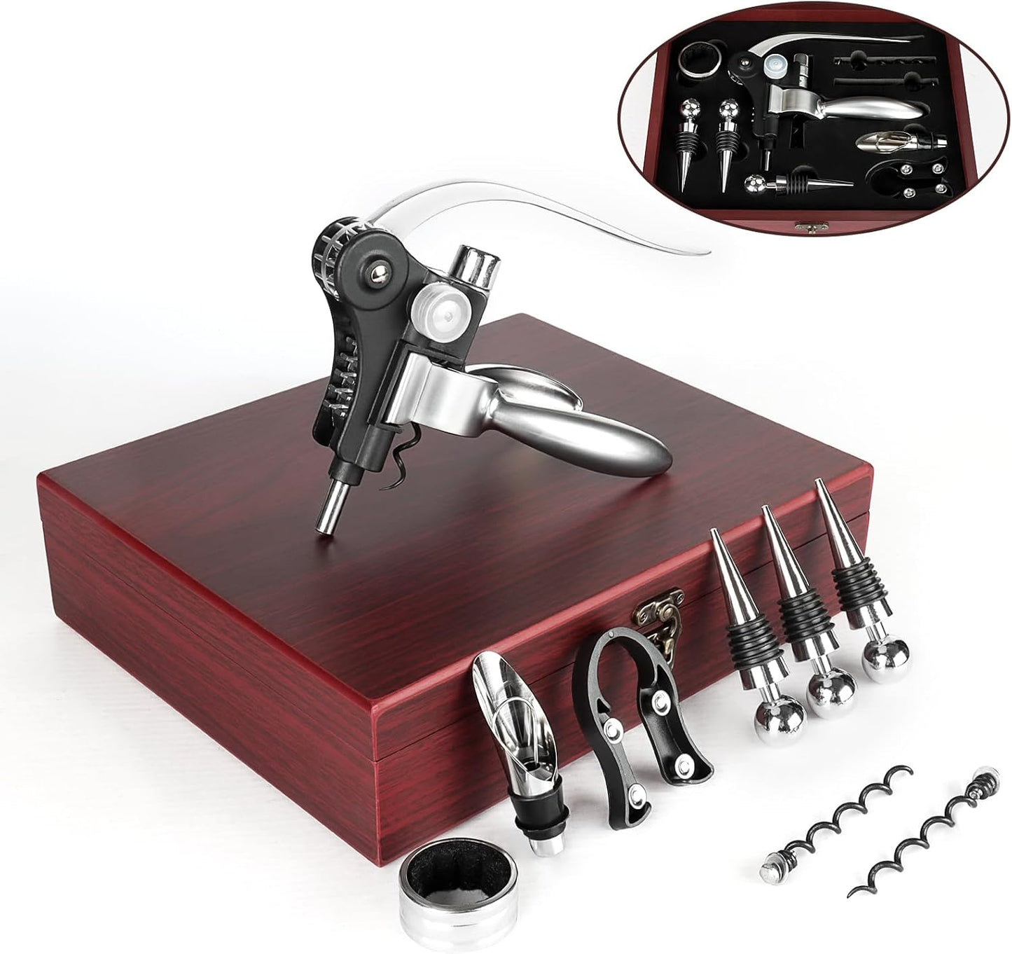 Korkenzieher Wein-Set (11-teilig, Geschenkbox)