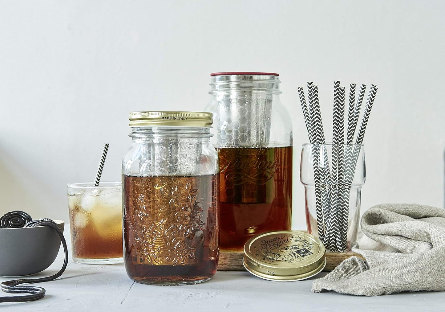 Cold Brew Kaffee-Karaffe mit Edelstahlfilter