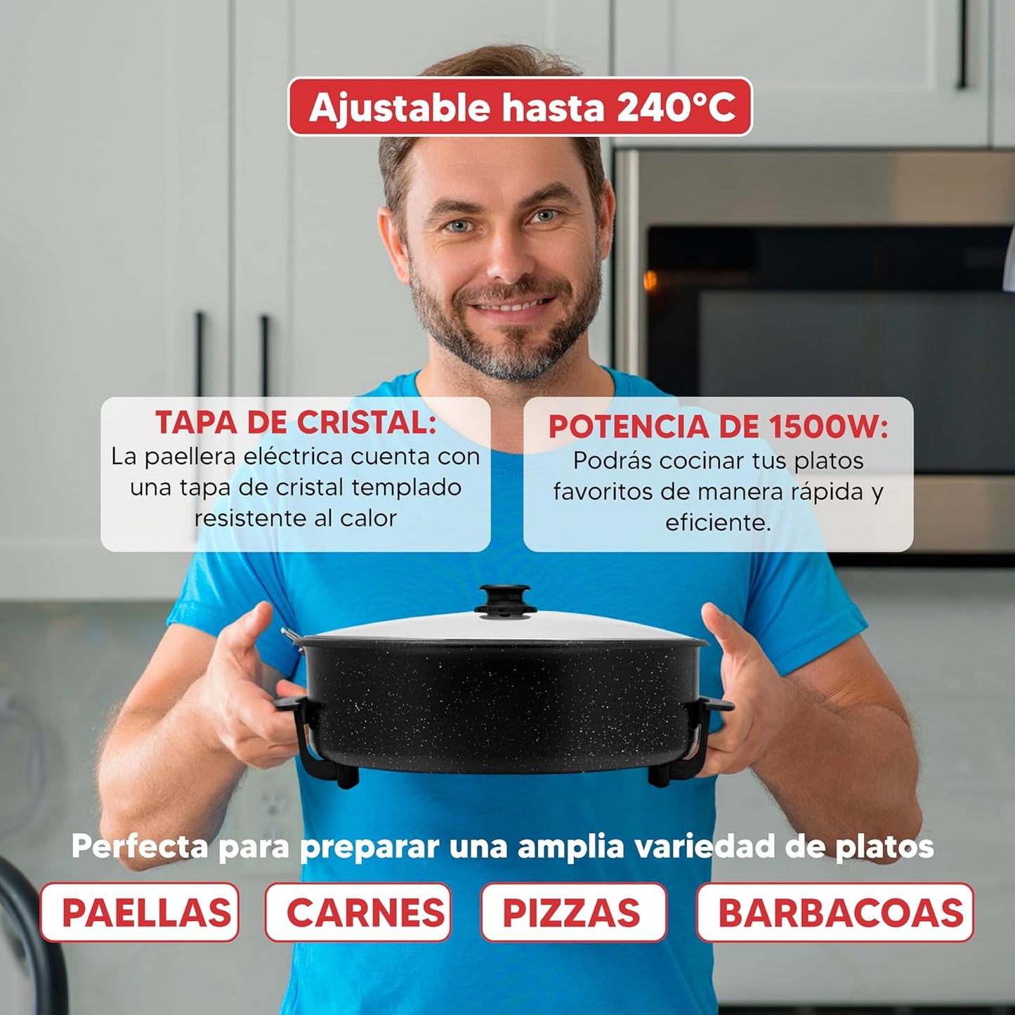 Elektrische Paellapfanne 11L