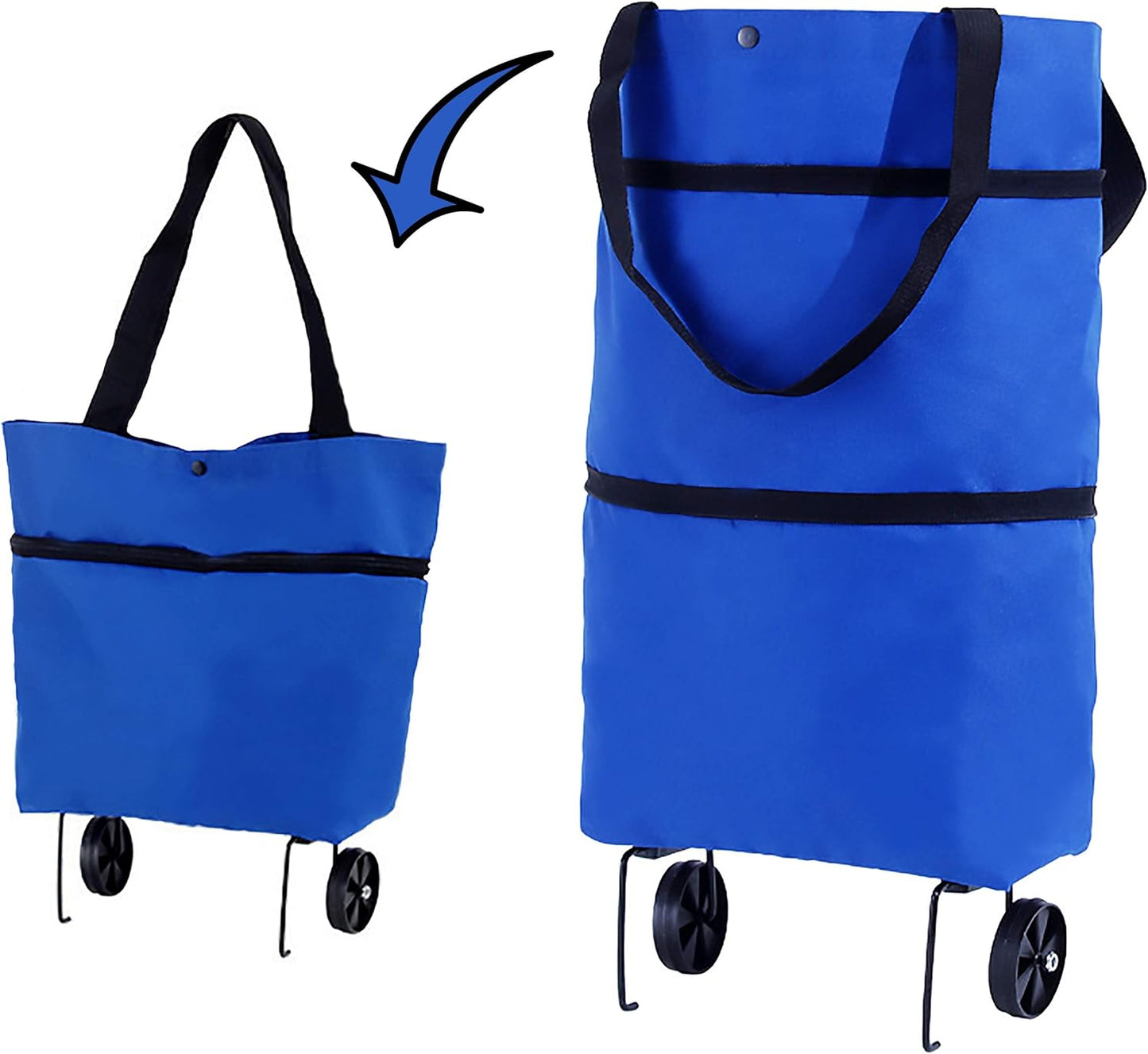 Faltbarer Einkaufstrolley, Blau