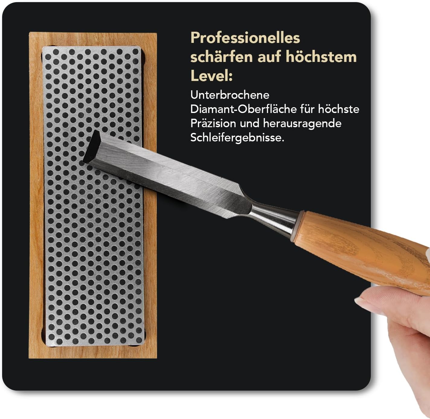 Diamant-Schleifstein in Holzbox, extra-grob, 15.2 cm / 6 Zoll - Extra-Grob