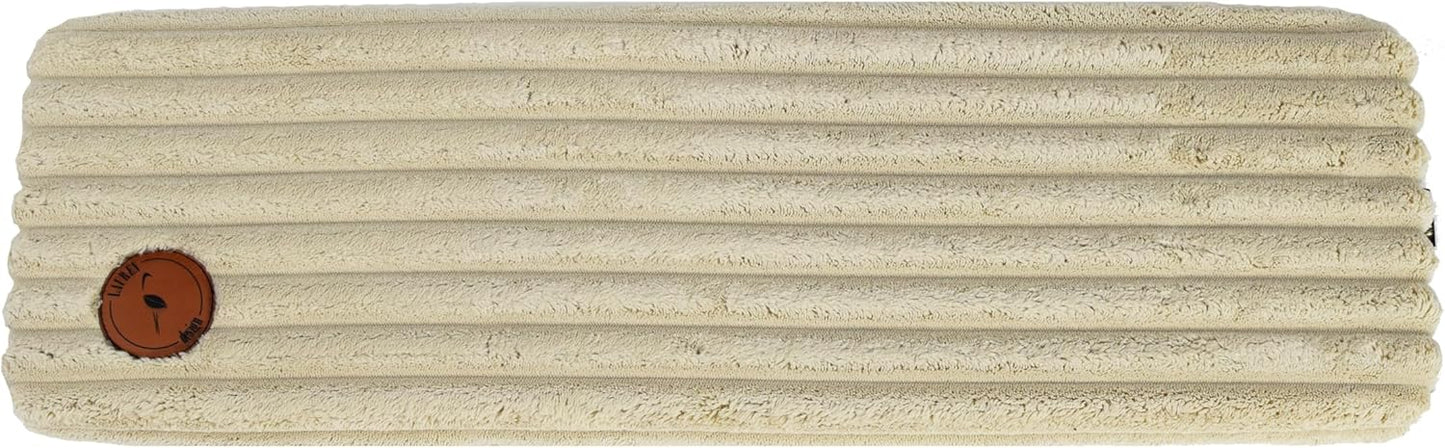 Katzen Fensterliege Cleo mit rutschfester Rückseite, Beige g. Streifen 100 x 20 x 3 cm