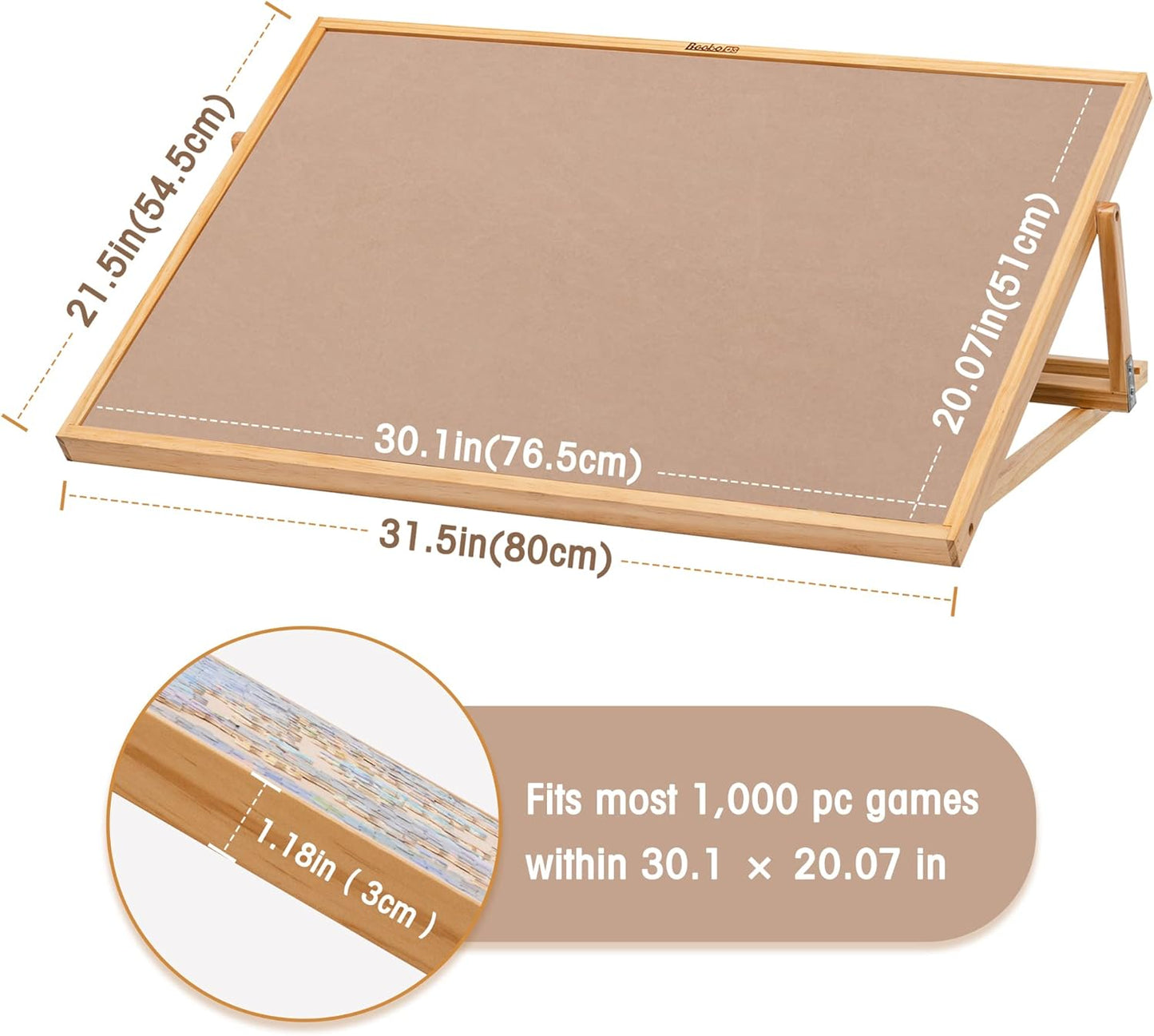 Verstellbares Puzzlebrett für bis zu 1000 Teile